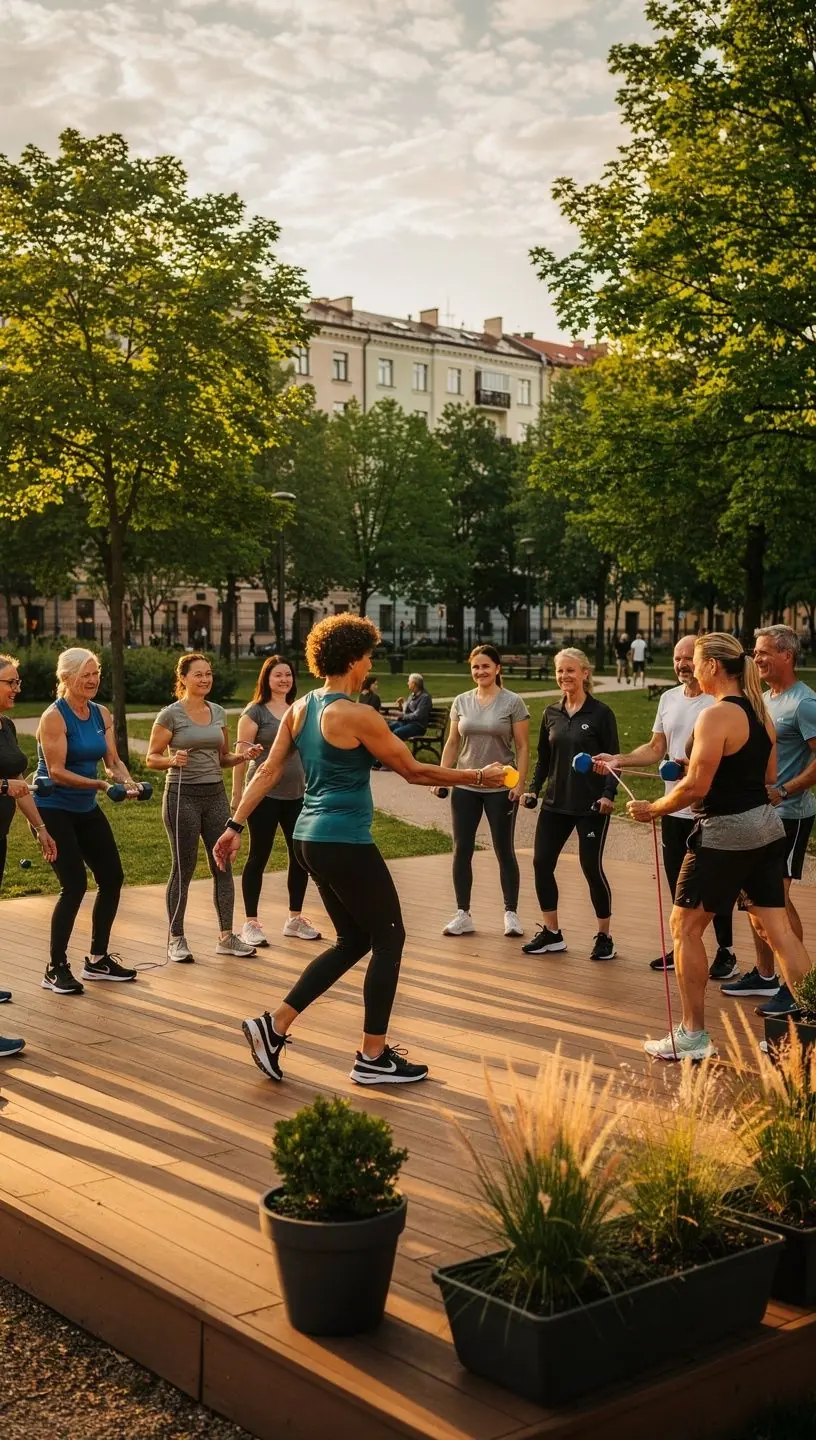 Vingrošanas aprīkojums, kas pielāgots vecāka gadagājuma cilvēkiem.